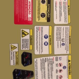 KIT DE ADESIVOS DE ATENCAO QUADRICICLO E-FLASH FUN MOTORS